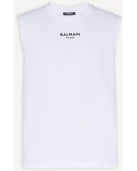Balmain - Paris Embroidered Vest Top - Lyst