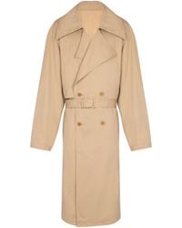 Balmain - Cotton Canvas Trench Coat - Lyst
