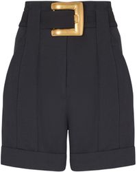 Balmain - Grain De Poudre Shorts With Belt - Lyst