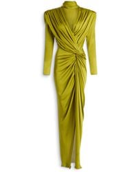 Balmain - Long Silk Chiffon Dress - Lyst