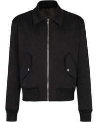 Balmain - Cotton Bomber Jacket With Vintage Logo - Lyst