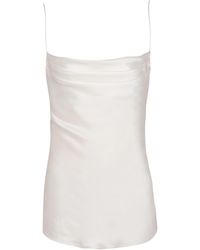 Balmain - Draped Satin Top - Lyst