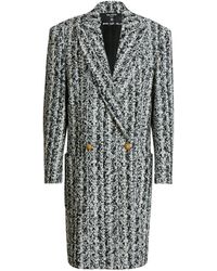 Balmain - Long Tweed Coat - Lyst