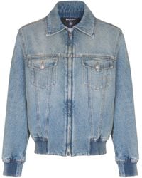 Balmain - Cropped Lined Denim Jacket - Lyst