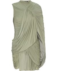 Balmain - Draped Flowing Jersey Dress - Lyst
