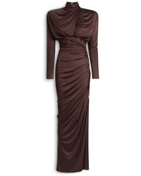 Balmain - Long Flowing Jersey Dress - Lyst