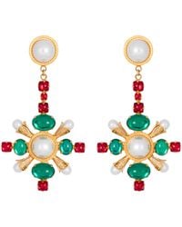 Balmain - Orecchini Pendenti Barocchi - Lyst