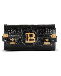Balmain - B-Buzz Pouch 23 Leather Clutch - Lyst
