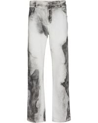 Balmain - Regular-Fit Denim Jeans With Moon Print - Lyst
