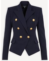 Balmain - Fitted Wool 6-Buttons Jacket - Lyst