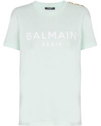 Balmain - T-Shirt With Paris Print - Lyst