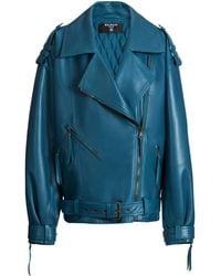 Balmain - Lambskin Leather Biker Jacket - Lyst