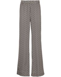 Balmain - Monogrammed Flowing Trousers - Lyst