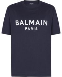 Balmain - T-Shirt With Paris Print - Lyst