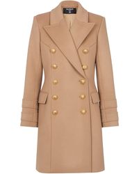 Balmain - Wool And Cashmere Coat - Lyst