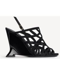 Balmain - Wedge Cage Sandals - Lyst
