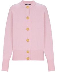 Balmain - Buttoned Eco-Cashmere Cardigan - Lyst