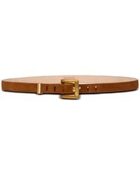Balmain - Anthem Suede Leather Belt - Lyst