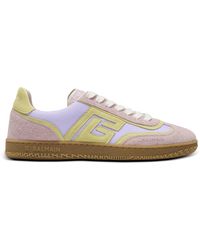 Balmain - Swan Suede And Mesh Trainers - Lyst