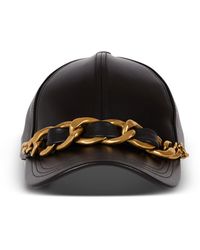 Balmain - Lambskin Cap With Chain - Lyst