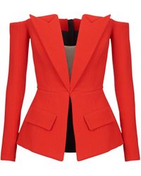 Balmain - Off-The-Shoulder Peplum Top - Lyst