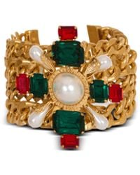 Balmain - Barockes Armband Mit Ketten Und Perlen - Lyst