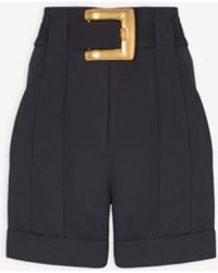 Balmain - Grain De Poudre Shorts With Belt - Lyst