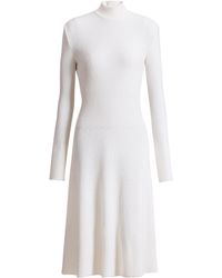 Balmain - Long Ribbed Knit Dress - Lyst