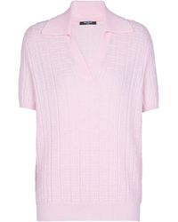 Balmain - Monogram Knit Polo - Lyst