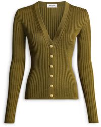 Balmain - Cardigan Boutonné En Maille Côtelée - Lyst
