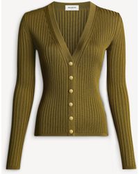 Balmain - Buttoned Ribbed Knit Cardigan - Lyst