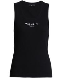 Balmain - Paris Embroidered Vest Top - Lyst