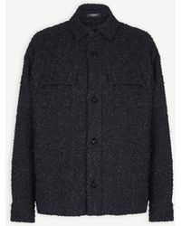 Balmain - Monogram Tweed Overshirt - Lyst