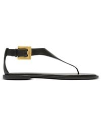 Balmain - Anthem Flat Toe-Post Sandals - Lyst