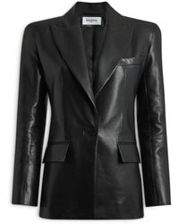 Balmain - Structured-Shoulder Lambskin Jacket - Lyst