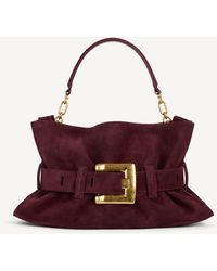 Balmain - Medium Anthem Suede Leather Bag - Lyst