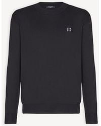 Balmain - Fine Silk And Cotton Jumper - Lyst