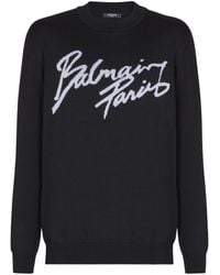 Balmain - Pullover Aus Merinowolle - Lyst