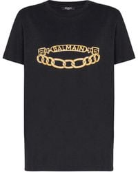 Balmain - Short-Sleeved Chain Print T-Shirt - Lyst