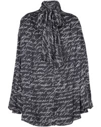 Balmain - Hemd Mit Lavallière-Kragen Und „Lettre D'Amour"-Print - Lyst