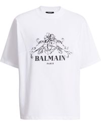 Balmain - Printed Vine T-Shirt - Lyst
