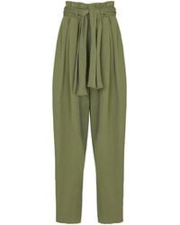 Balmain - Twill High-Waisted Trousers - Lyst