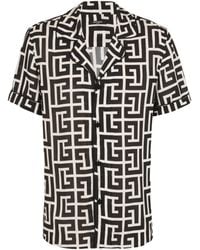Balmain - Monogram-Printed Shirt - Lyst