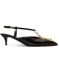 Balmain - Sync Chain Kitten Slingbacks - Lyst