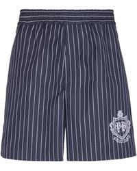Balmain - Striped Poplin Pyjama Shorts - Lyst