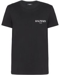 Balmain - T-Shirt Con Logo Vintage Gel - Lyst