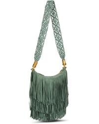 Balmain - Ébène Hobo Fringed Suede Bag - Lyst