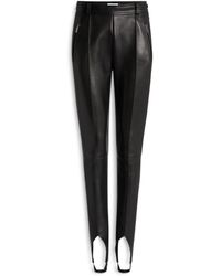Balmain - Lambskin Trousers With Stirrup - Lyst