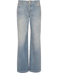 Balmain - Diamond Denim Straight-Fit Jeans - Lyst