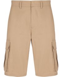 Balmain - Cotton Canvas Cargo Bermuda Shorts - Lyst